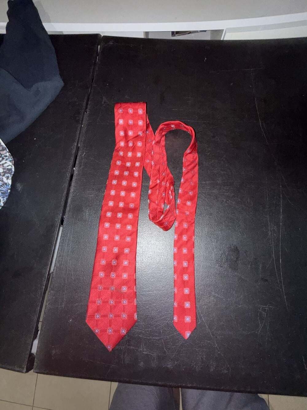 Donald J. Trump Signature Collection Red Geometric Silk Necktie
